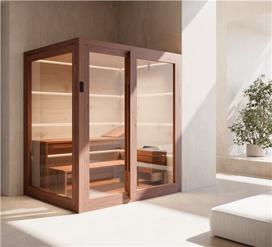 Aura wood sauna, finnish style - front view
